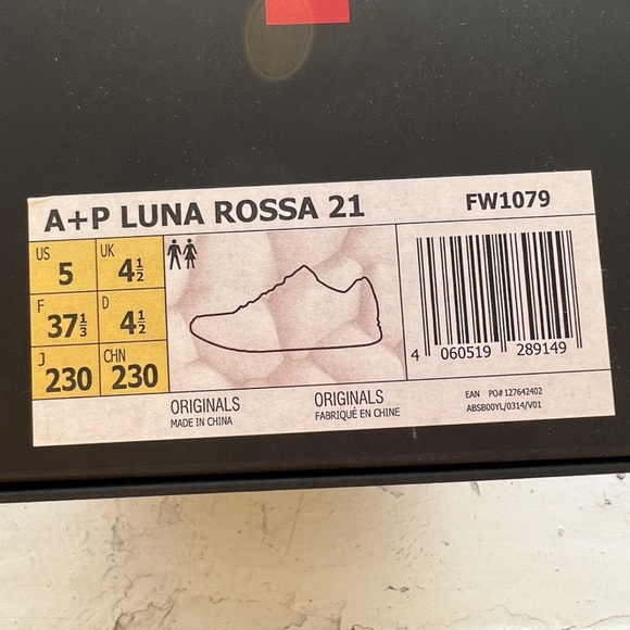 NWT A+P Luna Rossa 21 Adidas x Prada Sneakers in Gunmetal Grey, Size US 5 - Picture 14 of 14